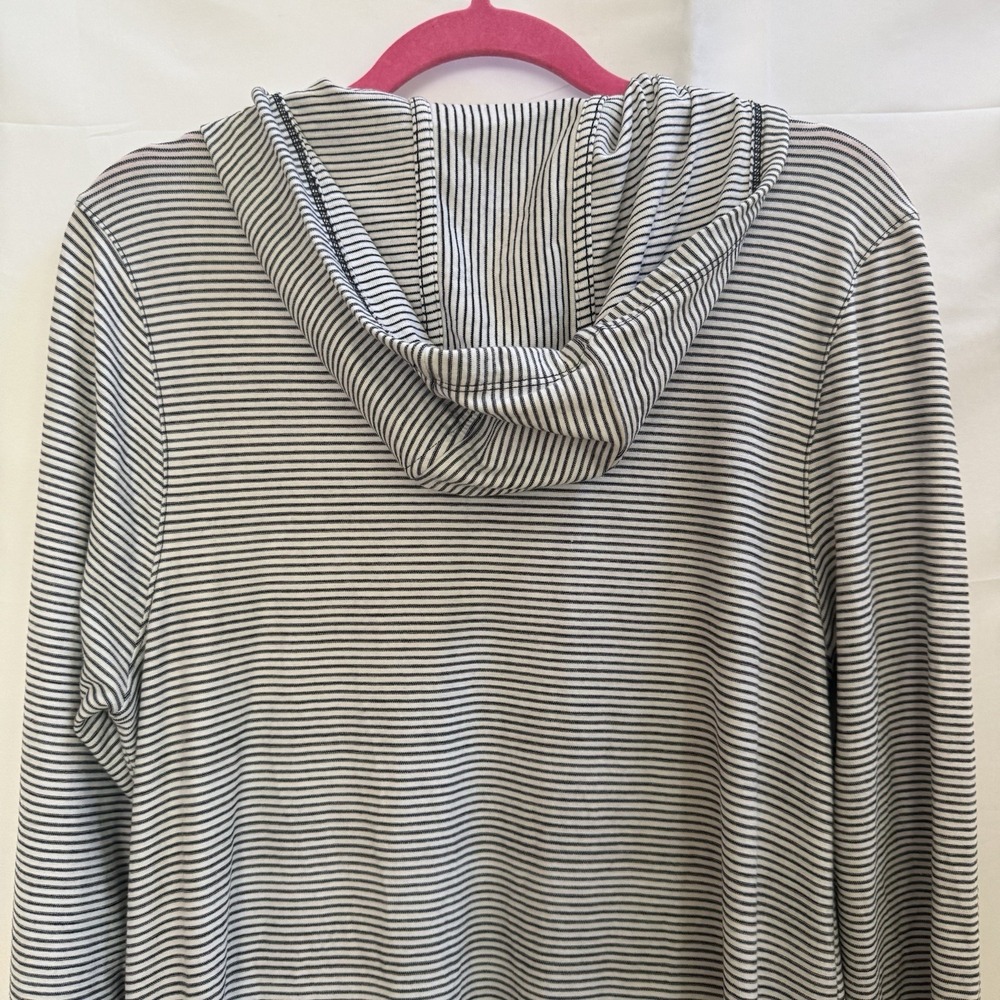 Coolibar Hoodie Womens Medium Blue Cabana Sailor UPF 50+ Hoodie Full Zip - Picture 7 of 15